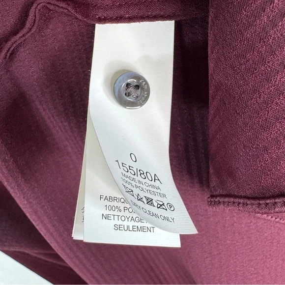 KATE SPADE COLLECTION Satin Midi Shirtdress in Candied Fig - NJMUA864 - Sz 0 - Picture 12 of 12